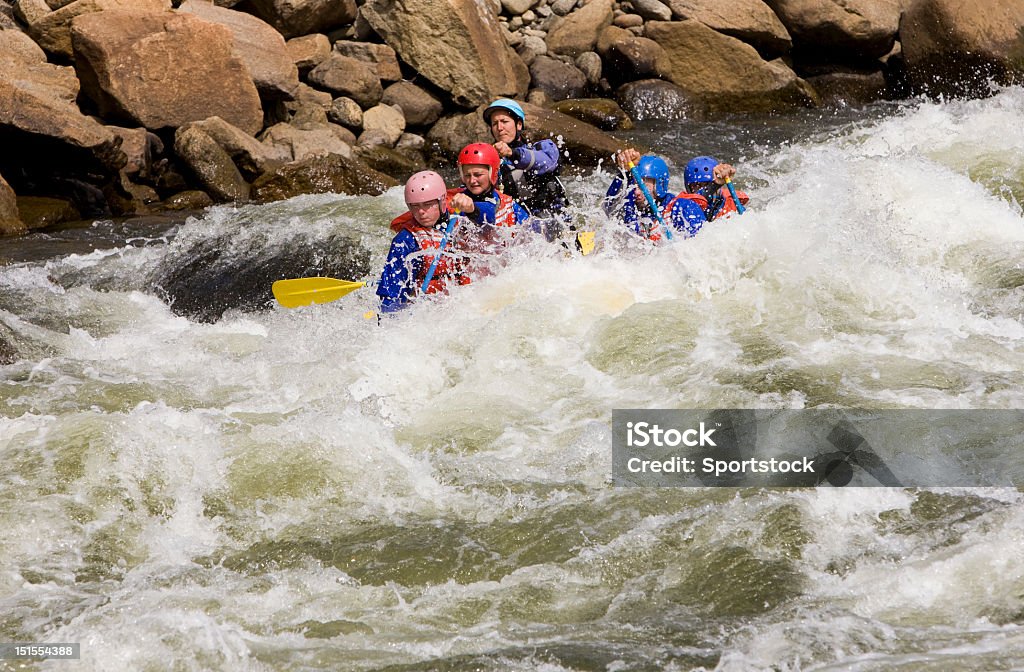 Rafting sul fiume Arkansas In Colorado - Foto stock royalty-free di Colorado