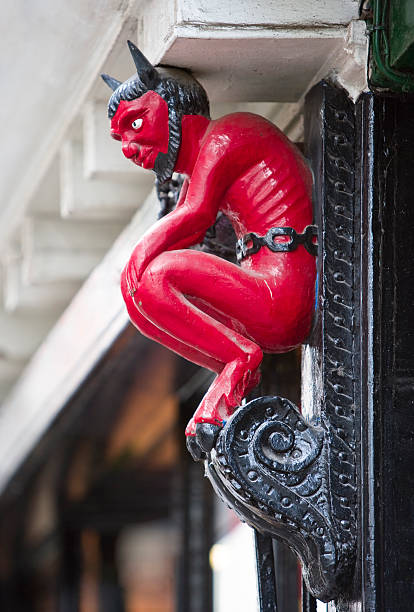 istock Figure of a small red devil in York, England 151555236