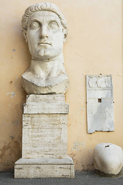 istock Head of Emperor Constantine statue Rome 151555288