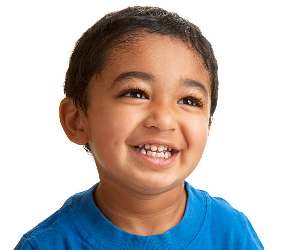 ritratto di un sorridente bambino - dimple foto e immagini stock