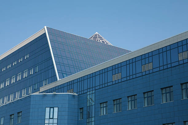 Modern glass building stock photo