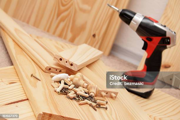 Mounting Furniture With Screwdriver Stock Photo - Download Image Now - Art And Craft, Backgrounds, Carpentry