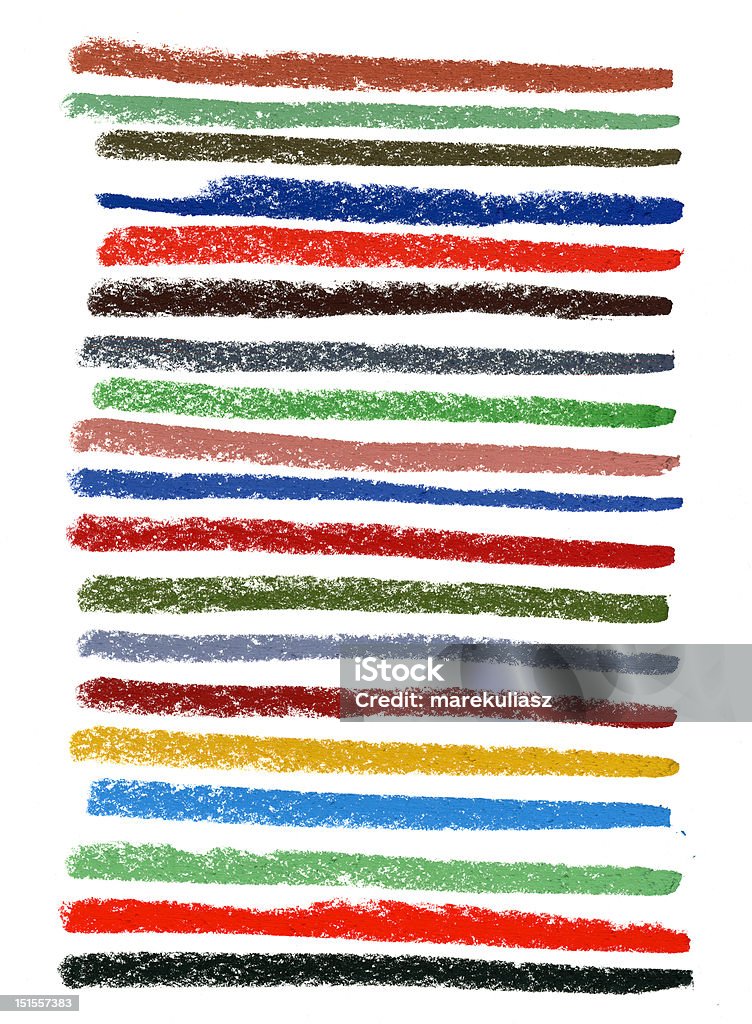 Pastelowy kolor Umorusany linie z kredki - Zbiór zdjęć royalty-free (Linia)