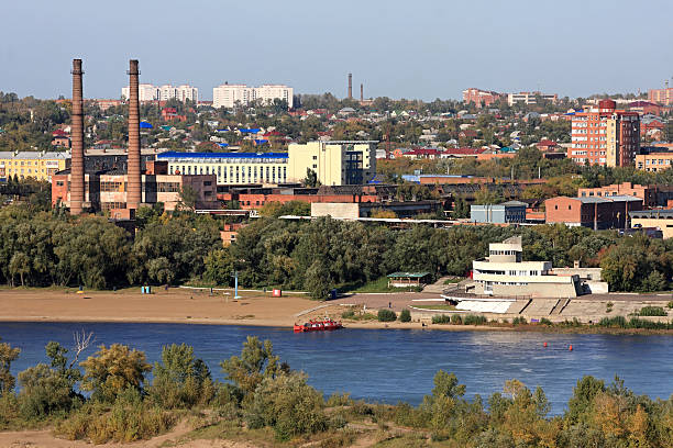 istock City Omsk on the river Irtish. 151558313