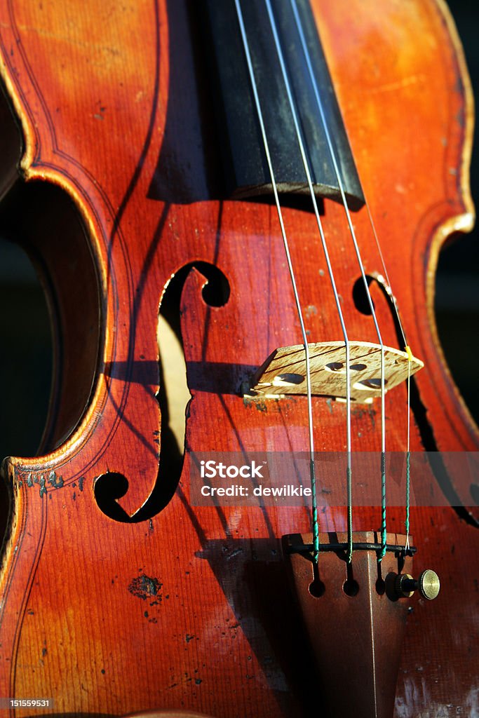 Shadow Strings One in a series taken of a friend's violin in natural light. Music Stock Photo