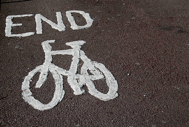 istock End of bike lane 151559547