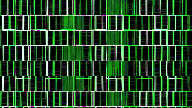 Multi colored blinking rectangles pattern