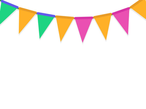 istock Party flag to celebrate anniversary or birthday decorations Carnival vector elements 1515599137