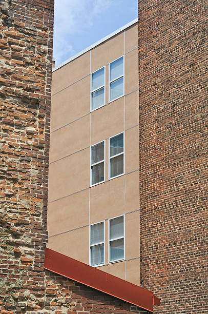 View of several buildings stock photo