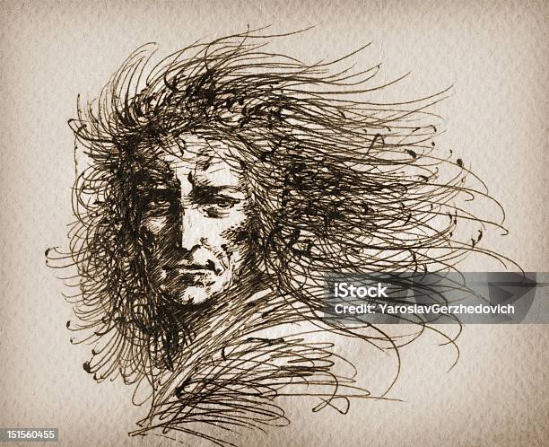 The Face Stock Illustration - Download Image Now - Adult, Courage, Drawing - Art Product