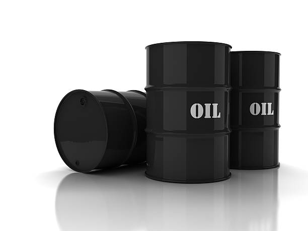 istock Black oil barrels 151561550