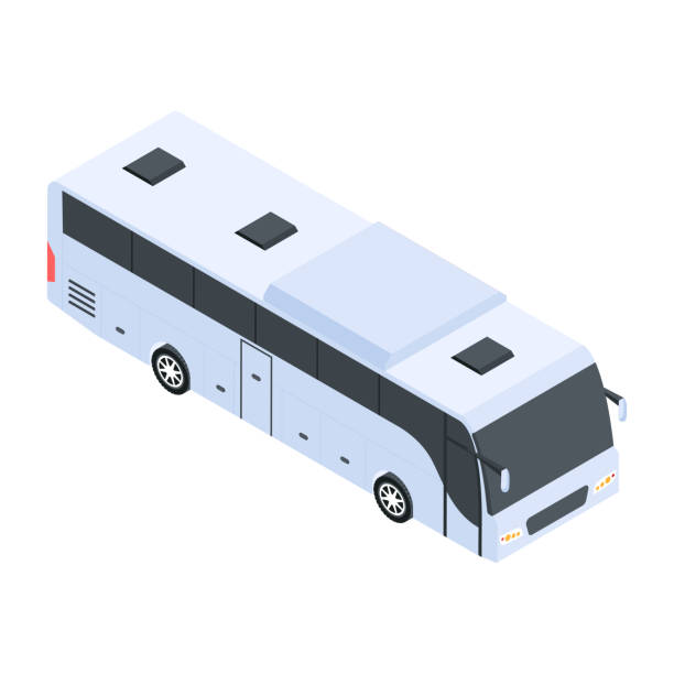 Set of Public Transport Isometric Icons Check these premium quality isometric transportation icons to get high-quality designs for your website, app, and other digital projects! water truck stock illustrations