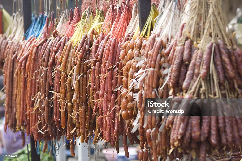 Comida de rua, chinês linguiça - Foto de stock de Alimentação Saudável royalty-free