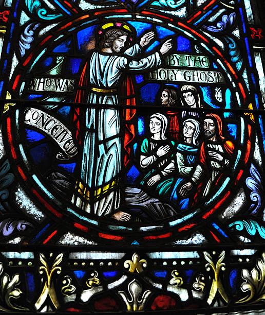 istock stained glass worshippers 151564442