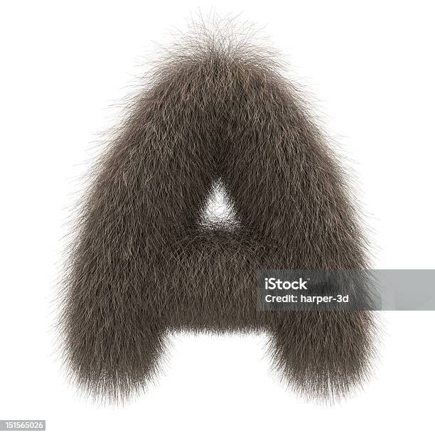 Letter A From Fur Alphabet Stock Photo - Download Image Now - Alphabet, Fluffy, Typescript
