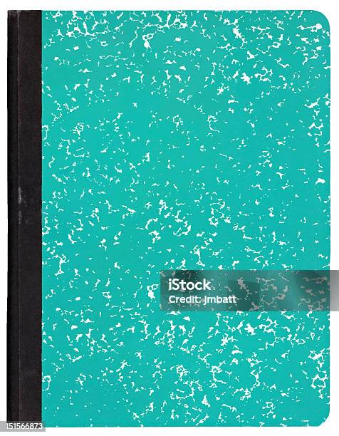 A Turquoise Patterned Composition Book Stock Photo - Download Image Now - Note Pad, Composition, Book Cover