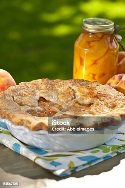 Peach Pie Stock Photo - Download Image Now - Baked, Baked Pastry Item, Dessert - Sweet Food