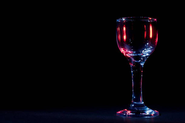 istock Color glares on wine glass 151568140