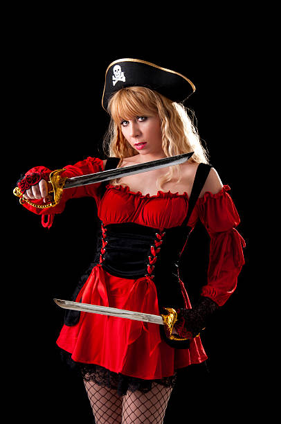 istock Pirate woman with two swords 151574042