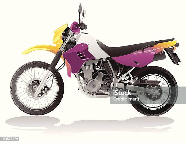 Vetores de Vetor De Motocicleta e mais imagens de Motocross - Motocross, Motocicleta, Roda