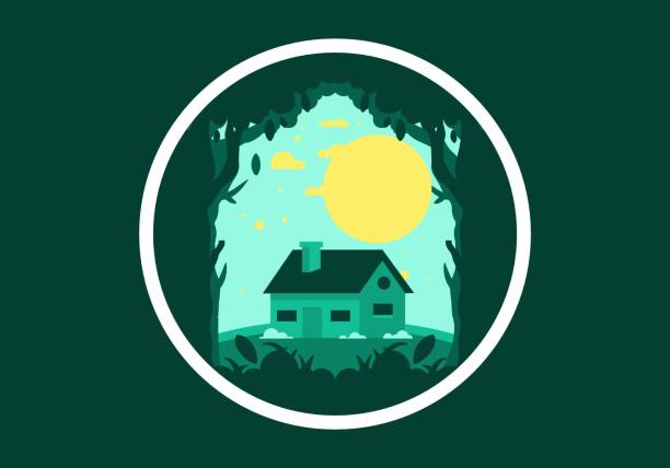 istock Colorful flat illustration of a simple house 1515758168
