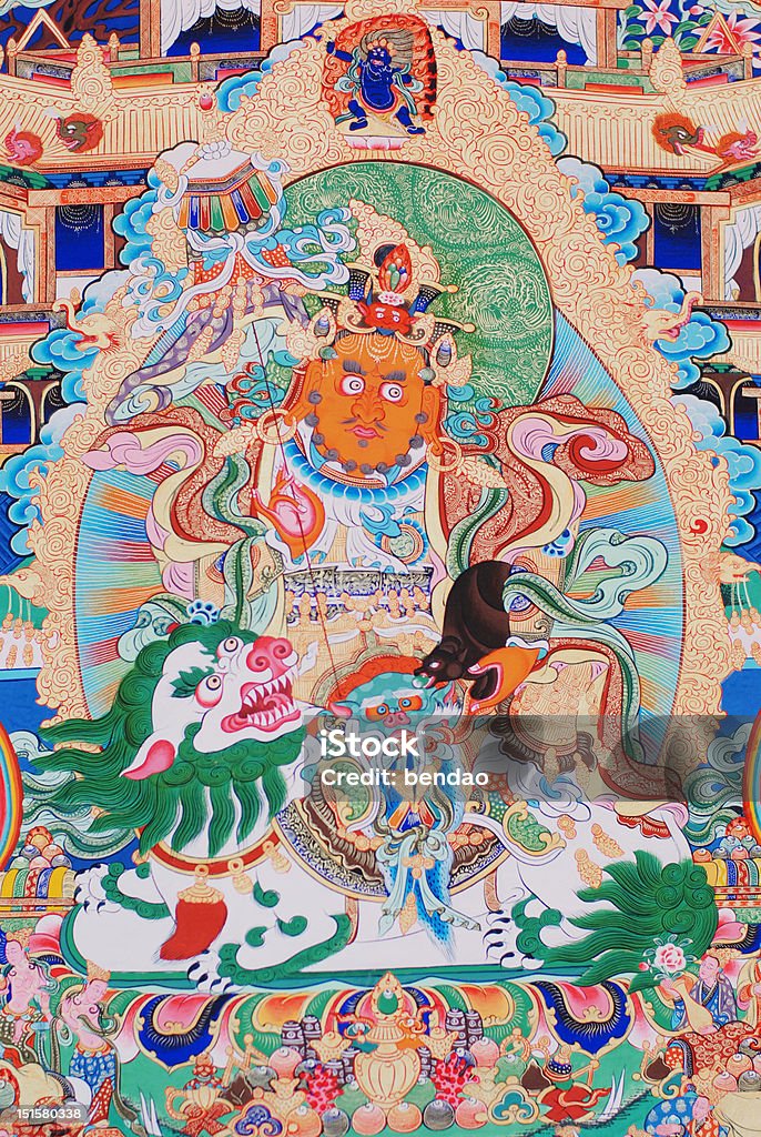 buddha di thangka - Foto stock royalty-free di Altare