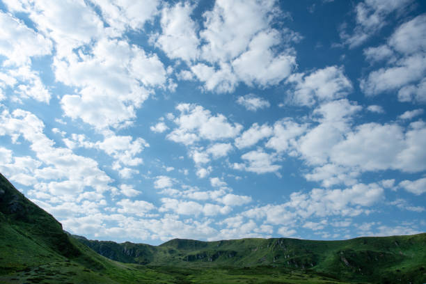 Morning in the Caucasus mountains. Bzerpinsky cornice.