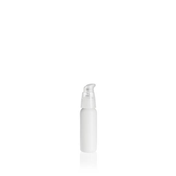 istock White cylindrical small PEHD bottle container with trasparent lotion pump on white background. Template of a bottle for cosmetics. 1515834978