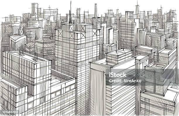 Architecture Stock Illustration - Download Image Now - Skyscraper, Architecture, Arts Culture and Entertainment