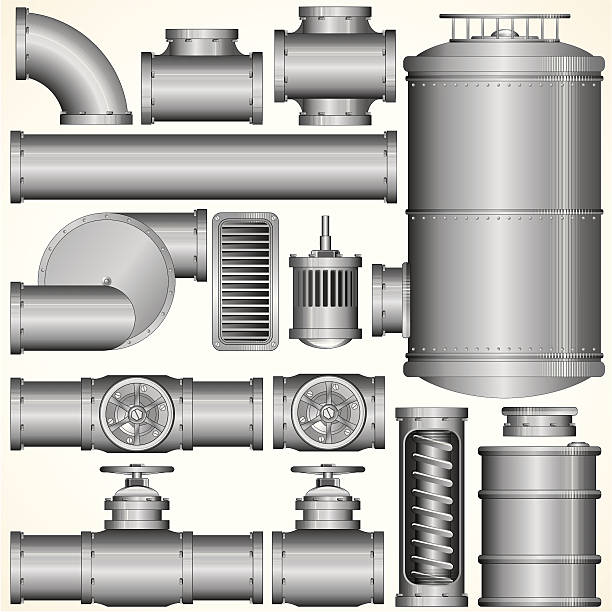 elementy przemysłowe - valve stock illustrations