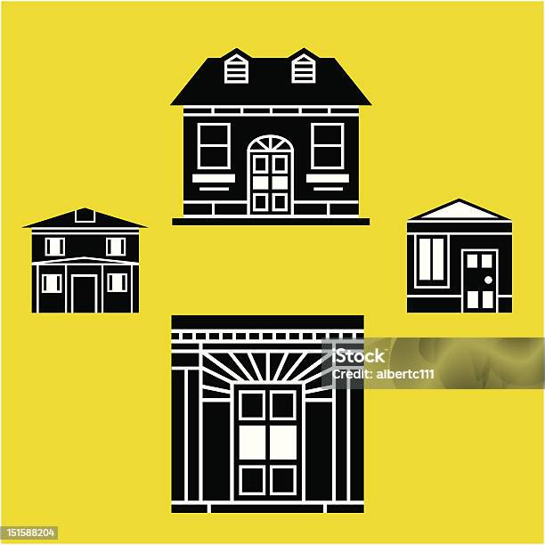 Einfache House Illustrationen Stock Vektor Art und mehr Bilder von Architektur - Architektur, Baugewerbe, Dach