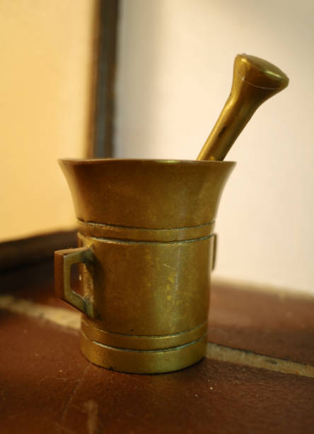 istock Vintage brass mortar as decoration 1515887580