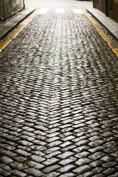 istock Wet cobblestone in narrow street 151590597