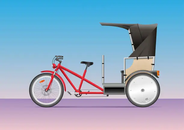Vector illustration of Rickshaw