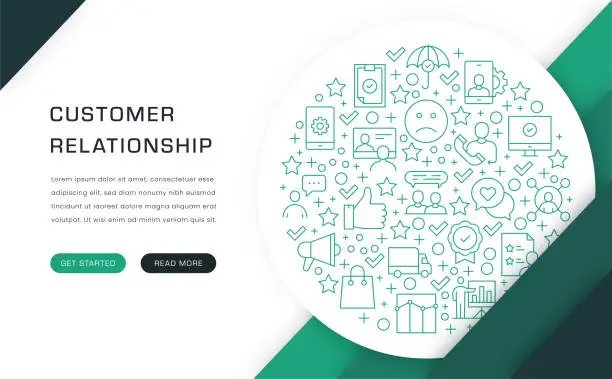 Vector illustration of Customer Relationship Management