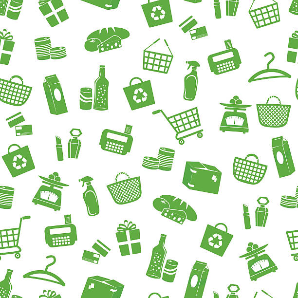 Grocery Store Pattern 4,900+ Grocery Shopping White Background Stock Illustrations, Royalty ...