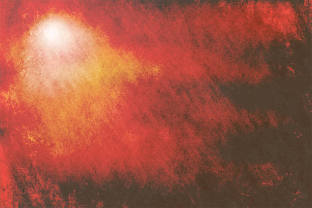 istock Red yellow and maroon coloured smudged bright vibrant fierce dark gradient colored wispy abstract horizontal fiery vector textured effect 3D backgrounds like crayon drawing or painting art 1515982780