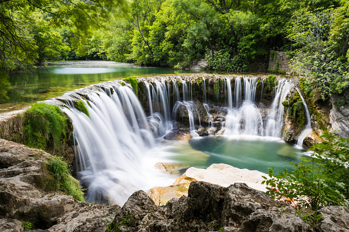 Beautiful waterfall in national park.