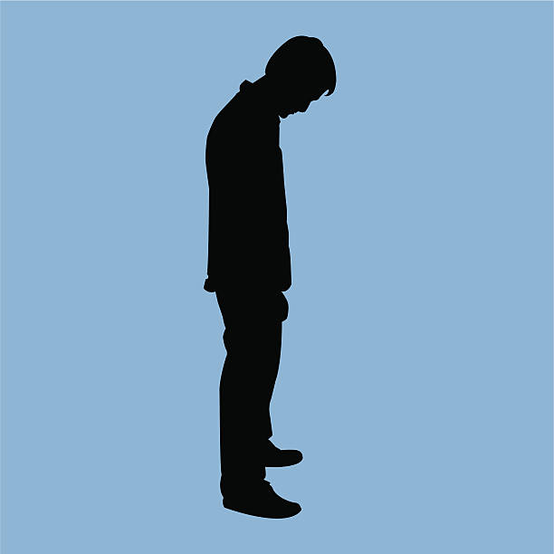 with the blues sad person stance sorry stock illustrations