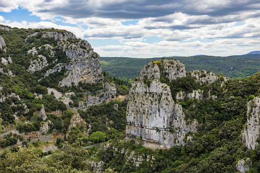 Cliffs of the Hérault Gorges from Mont Agonès