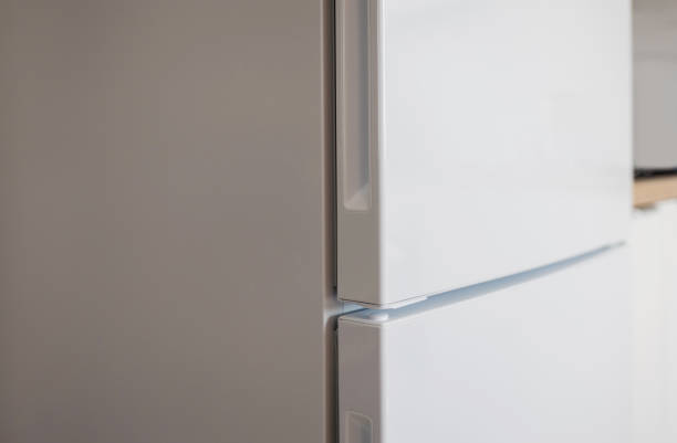 istock Close up of white refrigerator. 1516016524