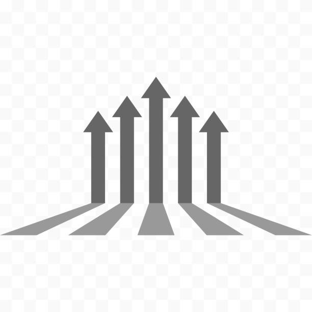 Arrows up icon. Up arrows on transparent background. Easily editable line art. Arrows up icon. Up arrows on transparent background. Easily editable line art. up arrow stock illustrations
