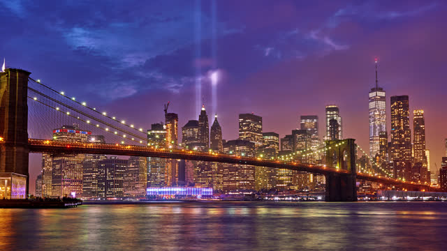 9/11/ Memorial. Brooklyn Bridge. Manhattan Financial District