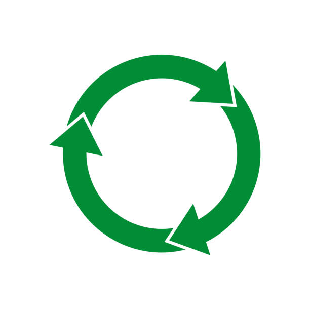 リサイクルサイン。緑色の円形矢印。ベクターイラスト。eps 10. - circle arrow sign shape green点のイラスト素材／クリップアート素材／マンガ素材／アイコン素材