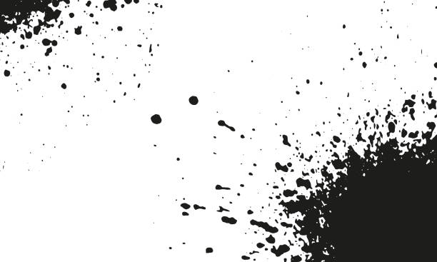 istock Paint Brush Splatter. Ink Splash, Dirty Grunge Texture Background. Stain Watercolor, Paintbrush Splotch in Corner. Grungy Spatter Frame. Abstract Design Element. Isolated Vector Illustration 1516048671