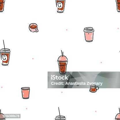 istock Hand drawn doodle coffee tools seamless pattern.Trending vector doodle illustrations for coffee shop and restaurant menu.Hand drawn coffee shop design concept and coffee break icons.Menu line art. 1516088678