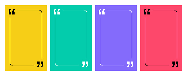 Quotation Marks Backgrounds Collection Stock Illustration - Download