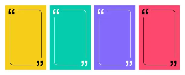 Vector illustration of Quotation marks backgrounds collection