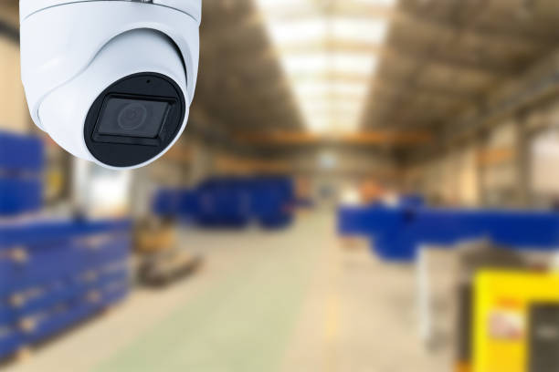 istock CCTV Camera or surveillance operating inside industrial factory. Copy space. 1516109158