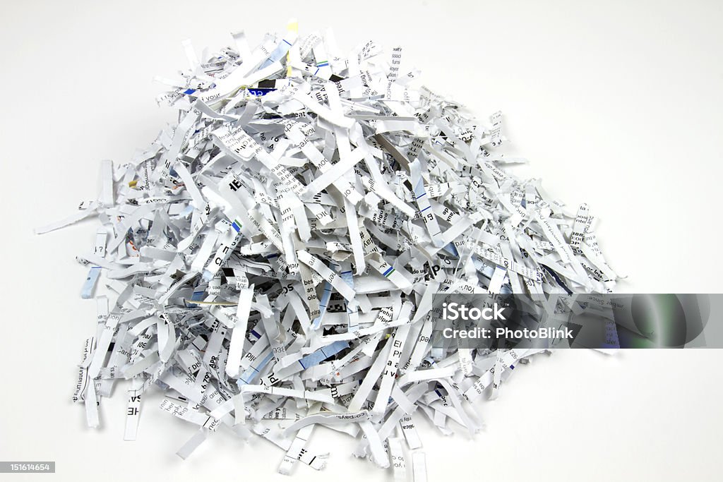 Shredded Paper Pile of shredded paper Paper Stock Photo